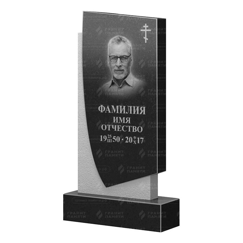 Памятники из гранита вертикальные в Казани | Гранитный памятник ФГ-075