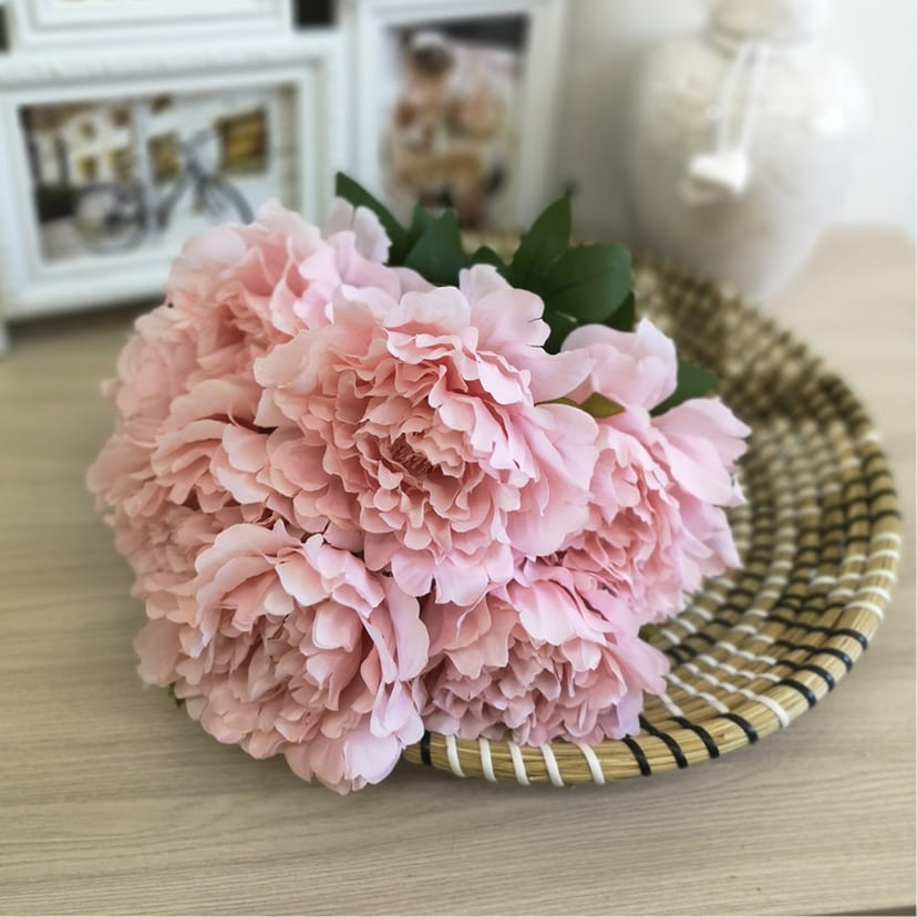 Искусственные цветы в Казани | Цветы искусственные «Пионы», розовые, букет