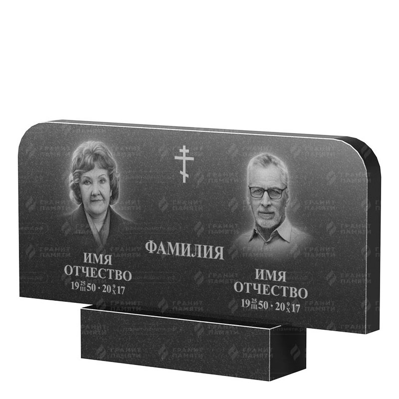 Памятники из гранита двойные в Казани | Двойной гранитный памятник ФГ-254