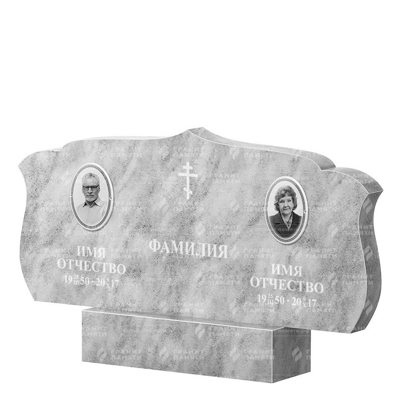 Памятники из мрамора в Казани | Двойной мраморный памятник ФМ-130