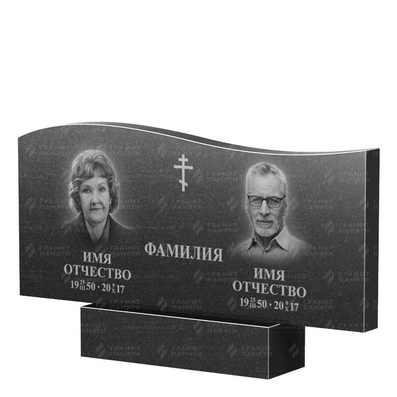 Памятники из гранита двойные в Казани | Двойной гранитный памятник ФГ-255