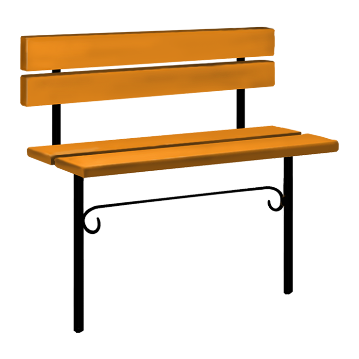 Металлические оградки, столы, скамейки в Казани | Скамейка №4 со спинкой