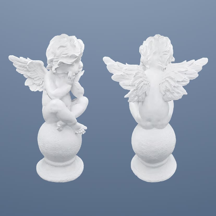 Скульптуры из искусственного мрамора в Казани | Скульптура ангел на шаре №1