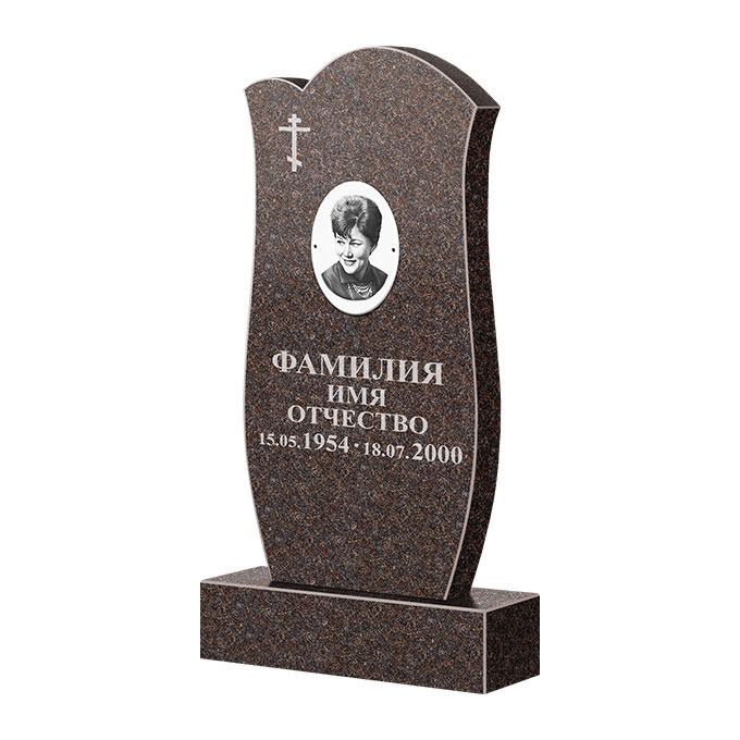 Памятники из цветного гранита в Казани | Памятник из гранита Карел Brown ФГЦ-039