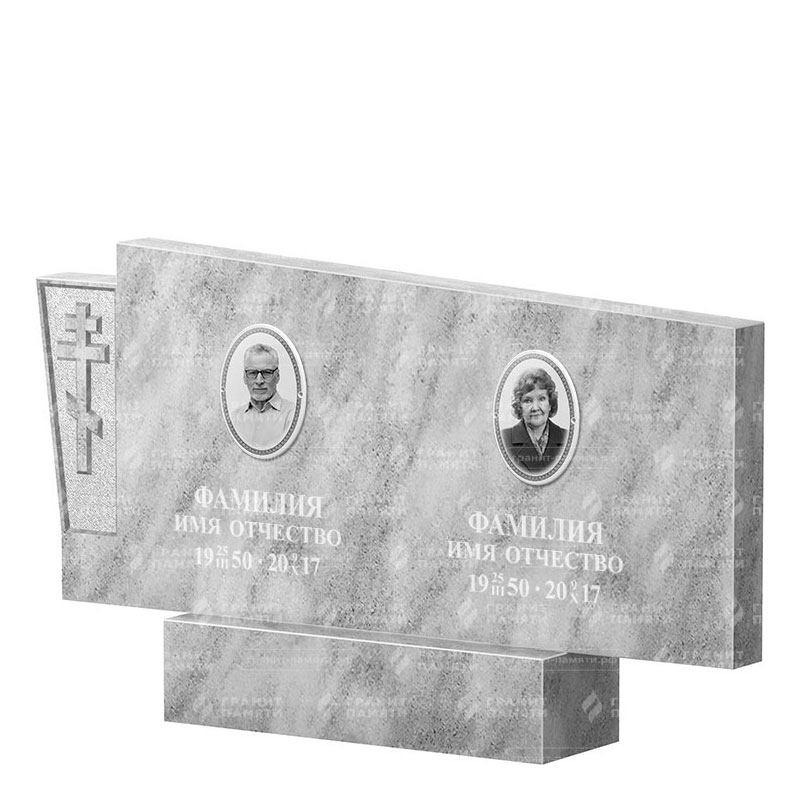 Памятники из мрамора в Казани | Двойной мраморный памятник ФМ-137