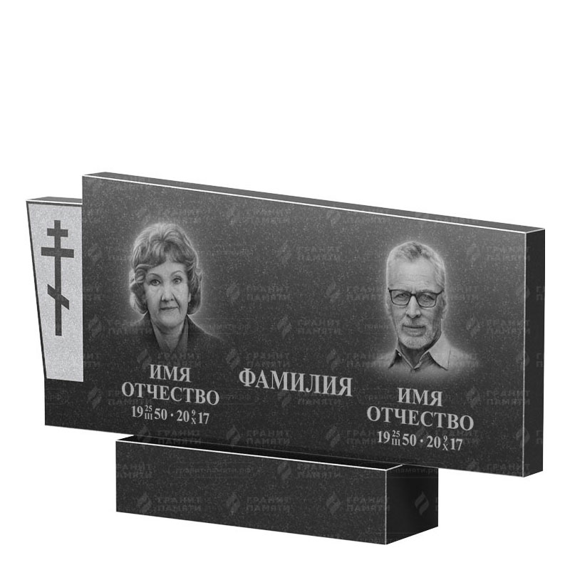 Памятники из гранита двойные в Казани | Двойной гранитный памятник ФГ-137