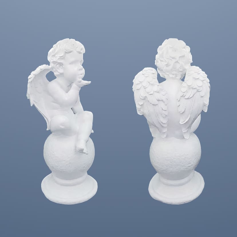 Скульптуры из искусственного мрамора в Казани | Скульптура ангел на шаре №2