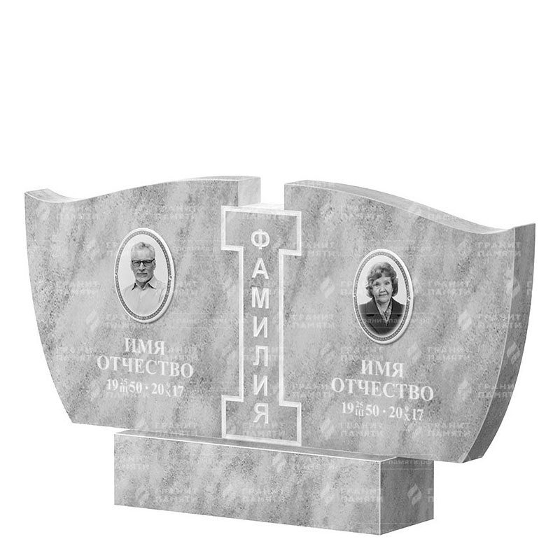 Памятники из мрамора в Казани | Двойной мраморный памятник ФМ-138