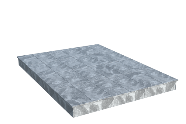 Площадки на могилу в Казани | Площадка с вертикальной (15 см) мраморной облицовкой