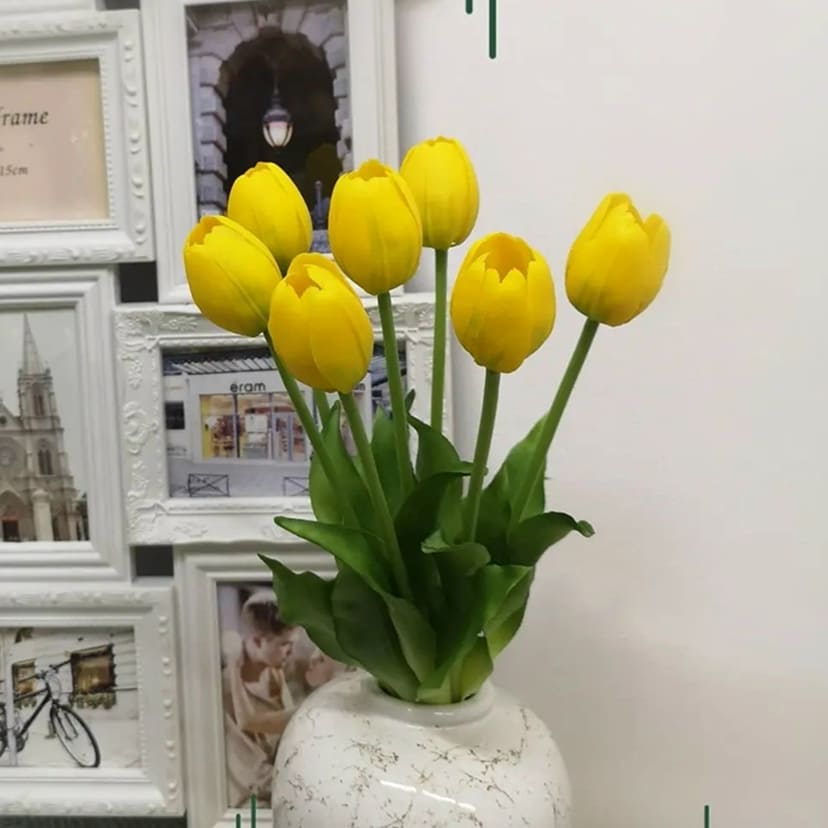 Искусственные цветы в Казани | Цветы искусственные «Тюльпаны», желтые, букет
