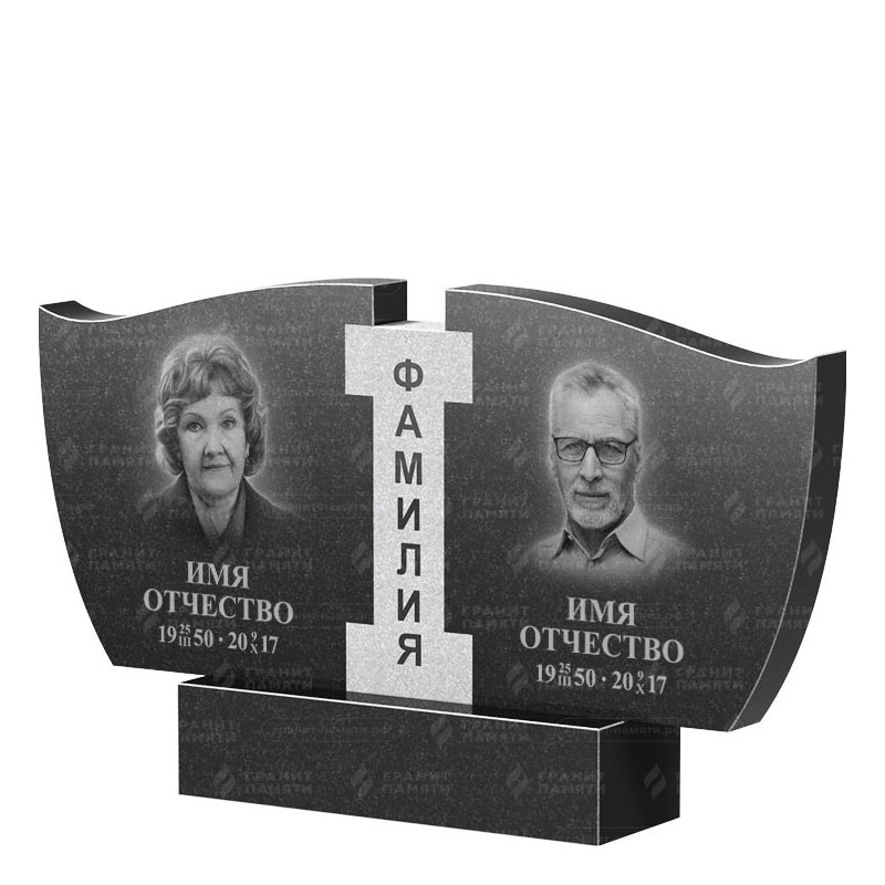 Памятники из гранита двойные в Казани | Двойной гранитный памятник ФГ-138