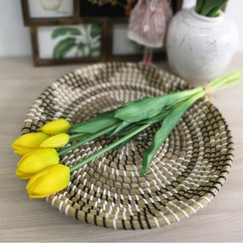 Искусственные цветы в Казани | Цветы искусственные «Тюльпаны, бутоны», желтые, букет