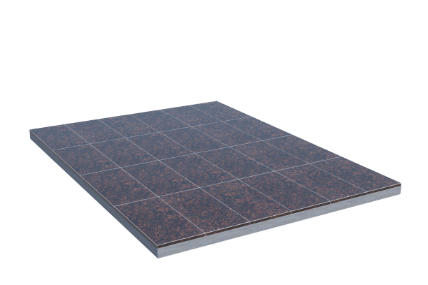 Площадки на могилу в Казани | Площадка с облицовкой Дымовским гранитом