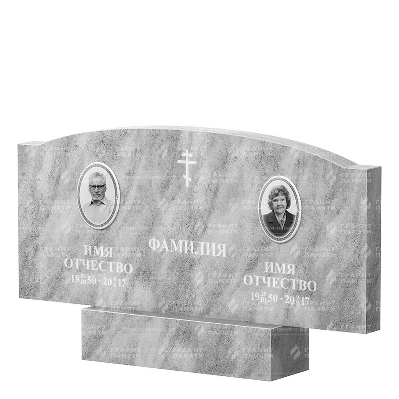 Памятники из мрамора в Казани | Двойной мраморный памятник ФМ-257