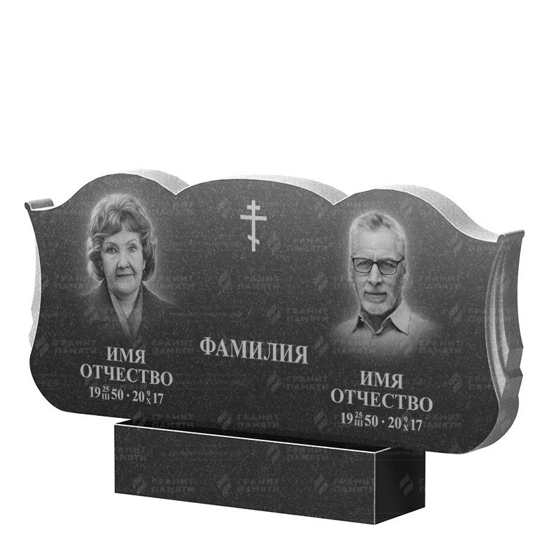 Гранитные памятники в Казани | Двойной гранитный памятник ФГ-261