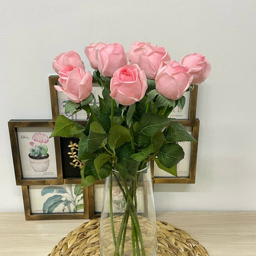 Искусственные цветы в Казани | Цветок искусственный «Роза», нежно-розовая, одиночный