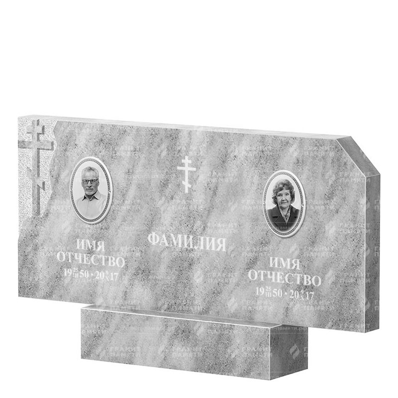 Памятники из мрамора в Казани | Двойной мраморный памятник ФМ-134