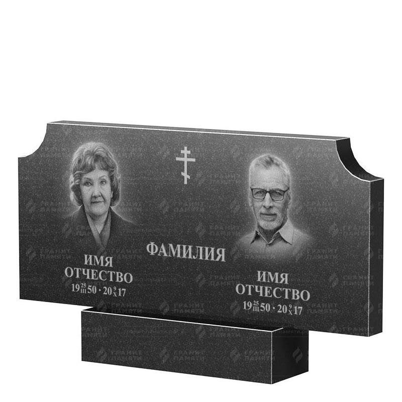 Памятники из гранита двойные в Казани | Двойной гранитный памятник ФГ-253