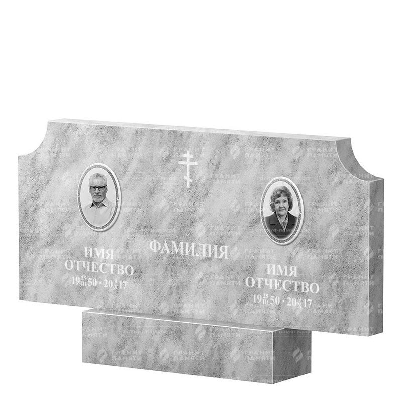 Памятники из мрамора в Казани | Двойной мраморный памятник ФМ-253