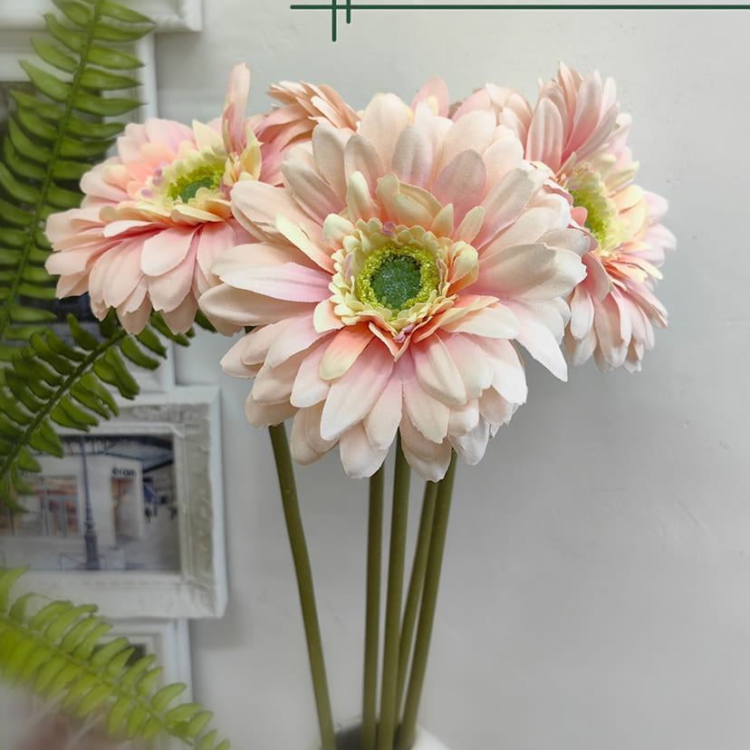 Искусственные цветы в Казани | Цветок искусственный «Гербера», молочно-розовая, одиночный