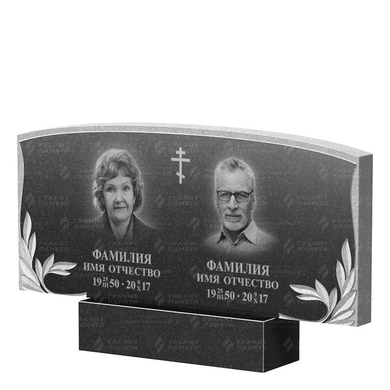 Памятники из гранита двойные в Казани | Двойной гранитный памятник ФГ-135
