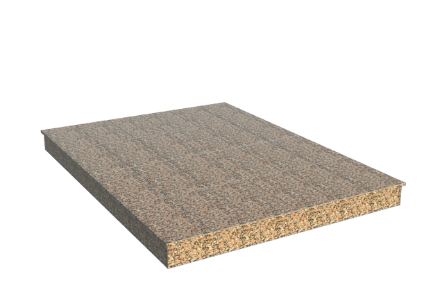 Площадки на могилу в Казани | Площадка с вертикальной (15 см) облицовкой Южно-султаевским гранитом