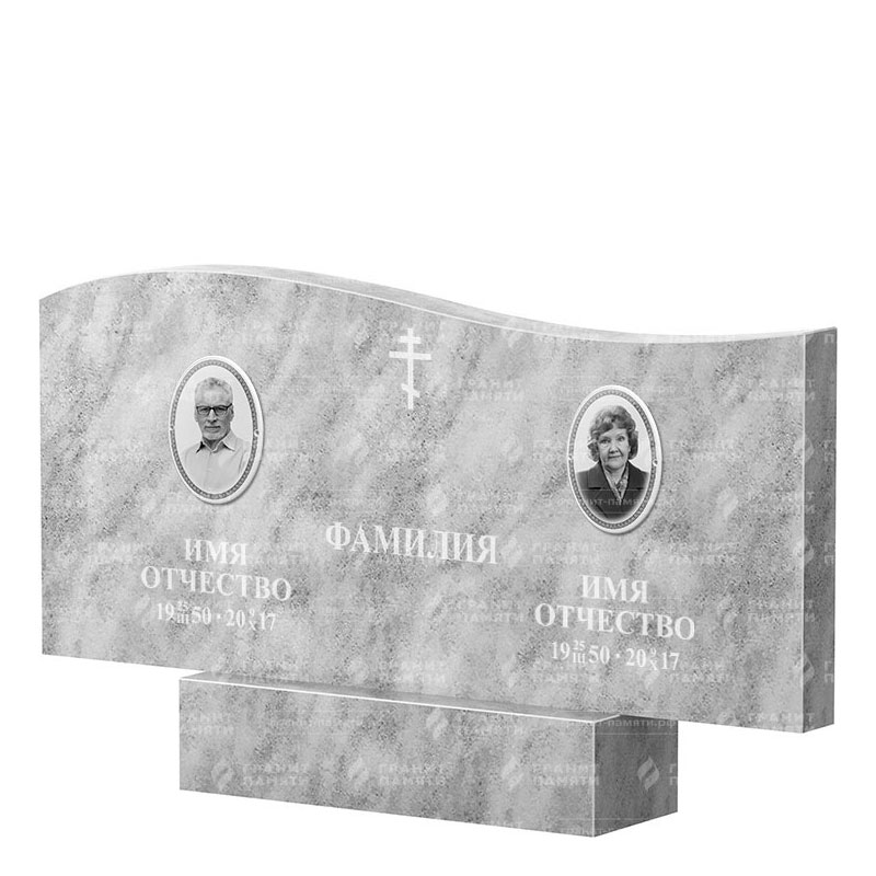 Памятники из мрамора в Казани | Двойной мраморный памятник ФМ-255