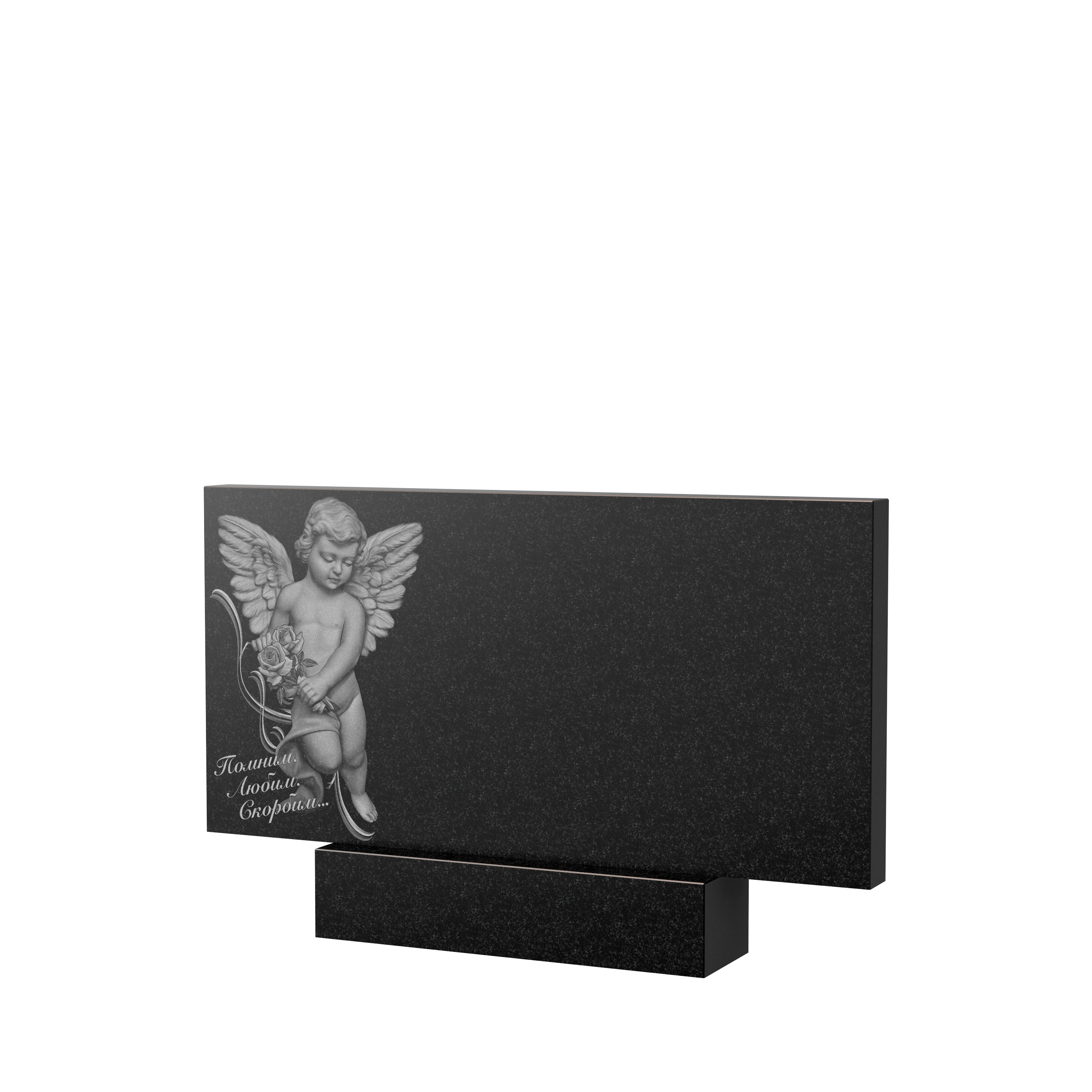 Художественное оформление памятника в Казани | Художественное оформление на гранитную стелу, рисунок ГХО-008