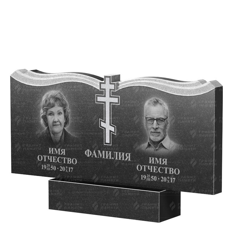 Гранитные памятники в Казани | Двойной гранитный памятник ФГ-262