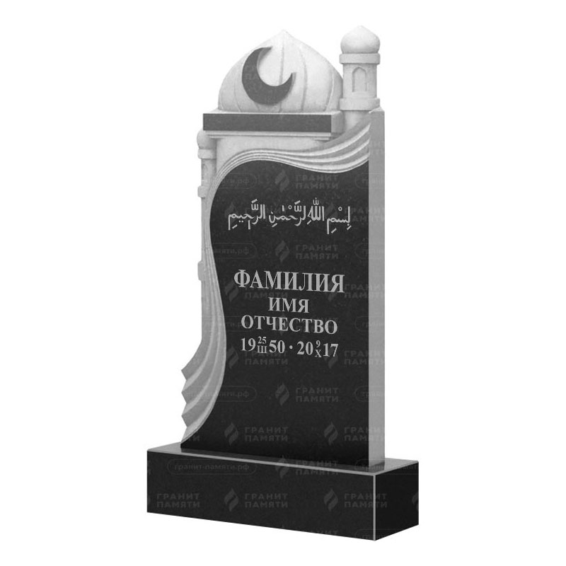 Мусульманские памятники на могилу в Казани | Гранитный памятник ФГ-228