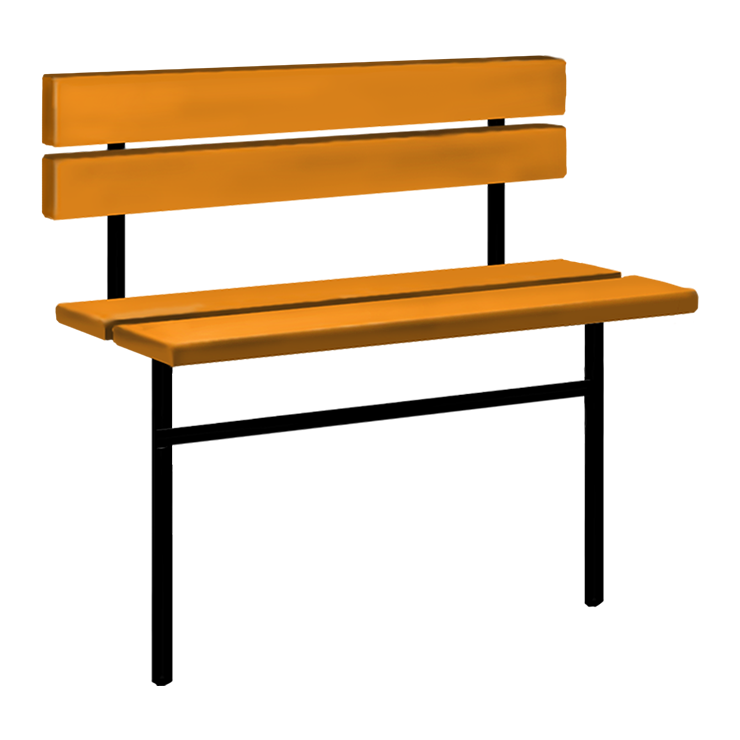 Металлические оградки, столы, скамейки в Казани | Скамейка №3 со спинкой