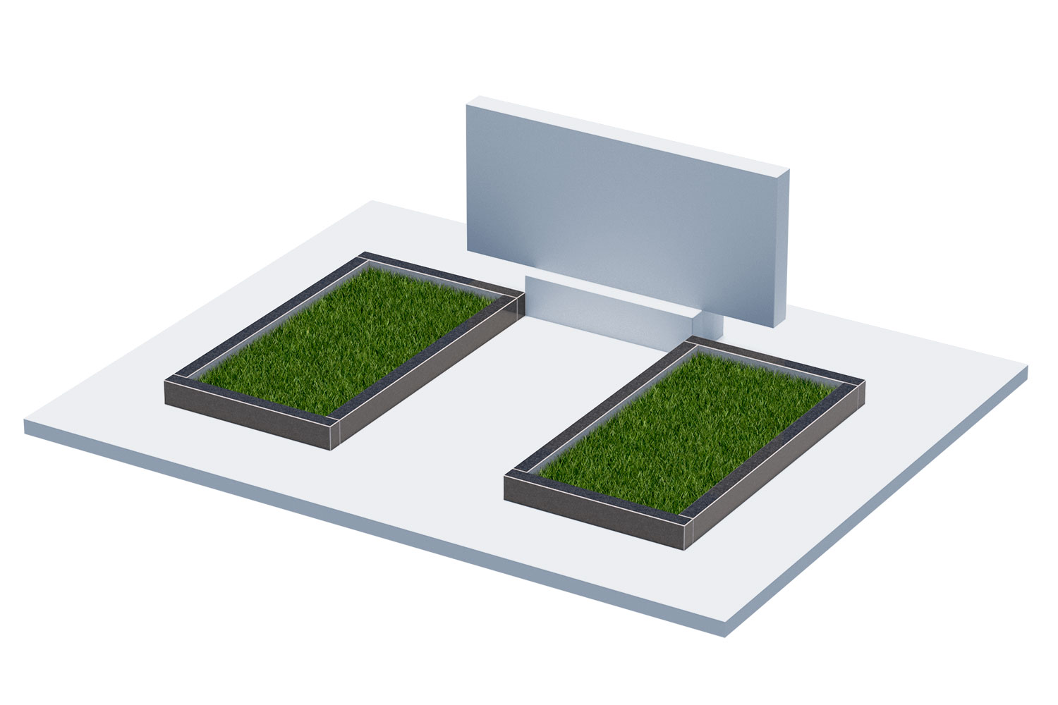 Цветники и надгробные плиты в Казани | Цветник Автономный, 2 шт