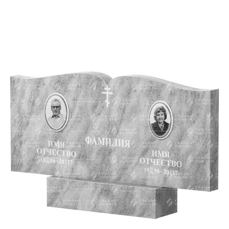 Памятники из мрамора в Казани | Двойной мраморный памятник ФМ-259