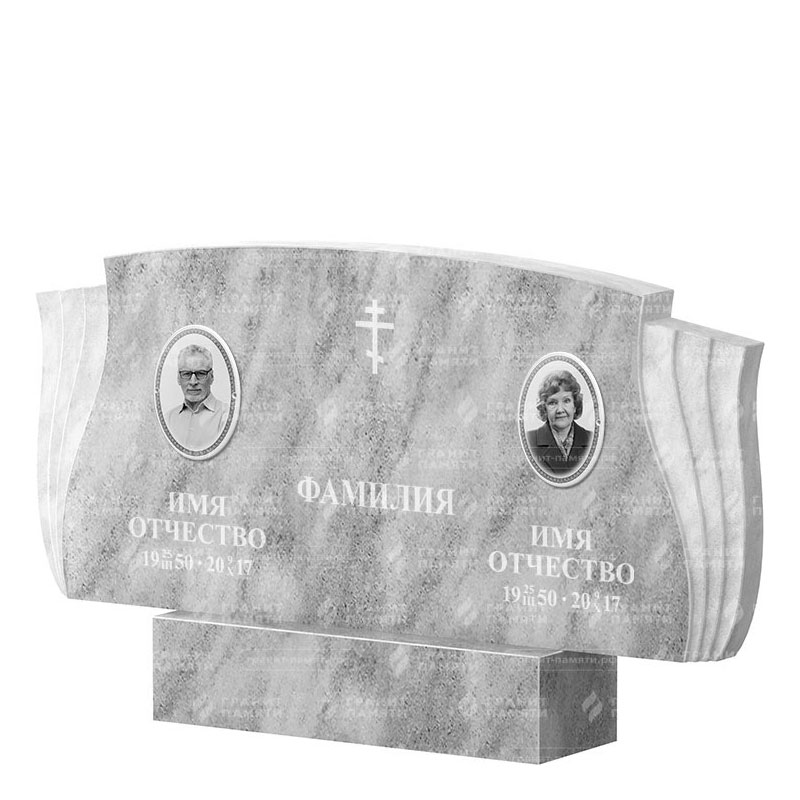 Памятники из мрамора в Казани | Двойной мраморный памятник ФМ-264