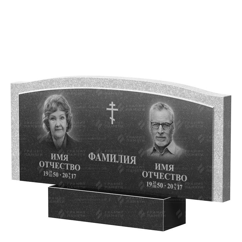 Памятники из гранита двойные в Казани | Двойной гранитный памятник ФГ-131