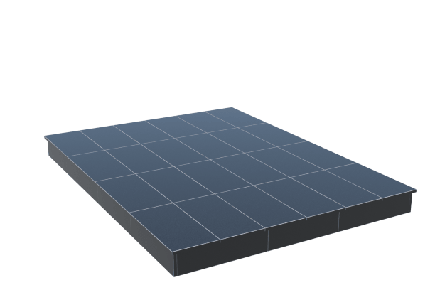 Площадки на могилу в Казани | Площадка с вертикальной (15 см) облицовкой гранитом Габбро