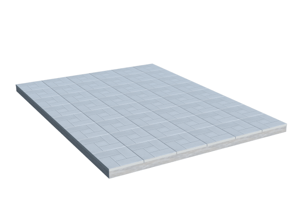 Площадки на могилу в Казани | Площадка с тротуарной плиткой