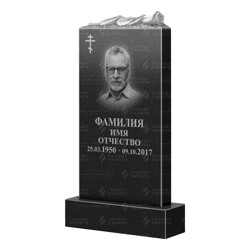 Памятники из гранита с цветами в Казани | Гранитный памятник ФГ-105