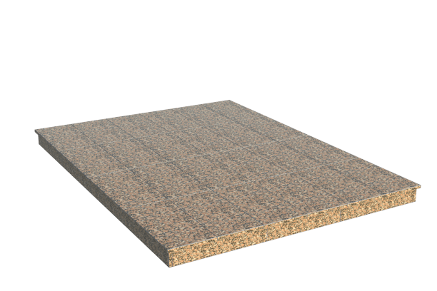 Площадки на могилу в Казани | Площадка с вертикальной (10 см) облицовкой Южно-султаевским гранитом