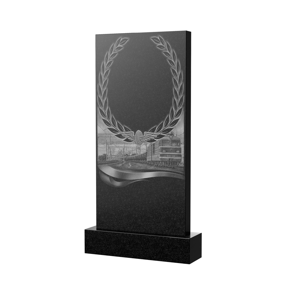 Художественное оформление памятника в Казани | Художественное оформление на гранитную стелу, рисунок ВХО-054