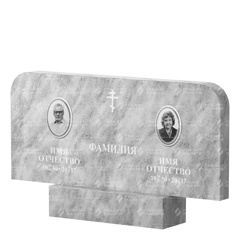 Памятники из мрамора в Казани | Двойной мраморный памятник ФМ-254