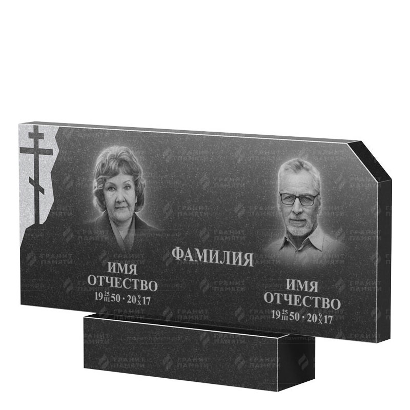 Памятники из гранита двойные в Казани | Двойной гранитный памятник ФГ-134