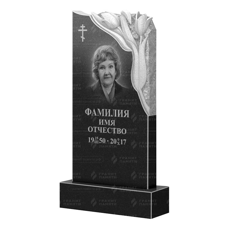 Памятники из гранита с цветами в Казани | Гранитный памятник ФГ-113